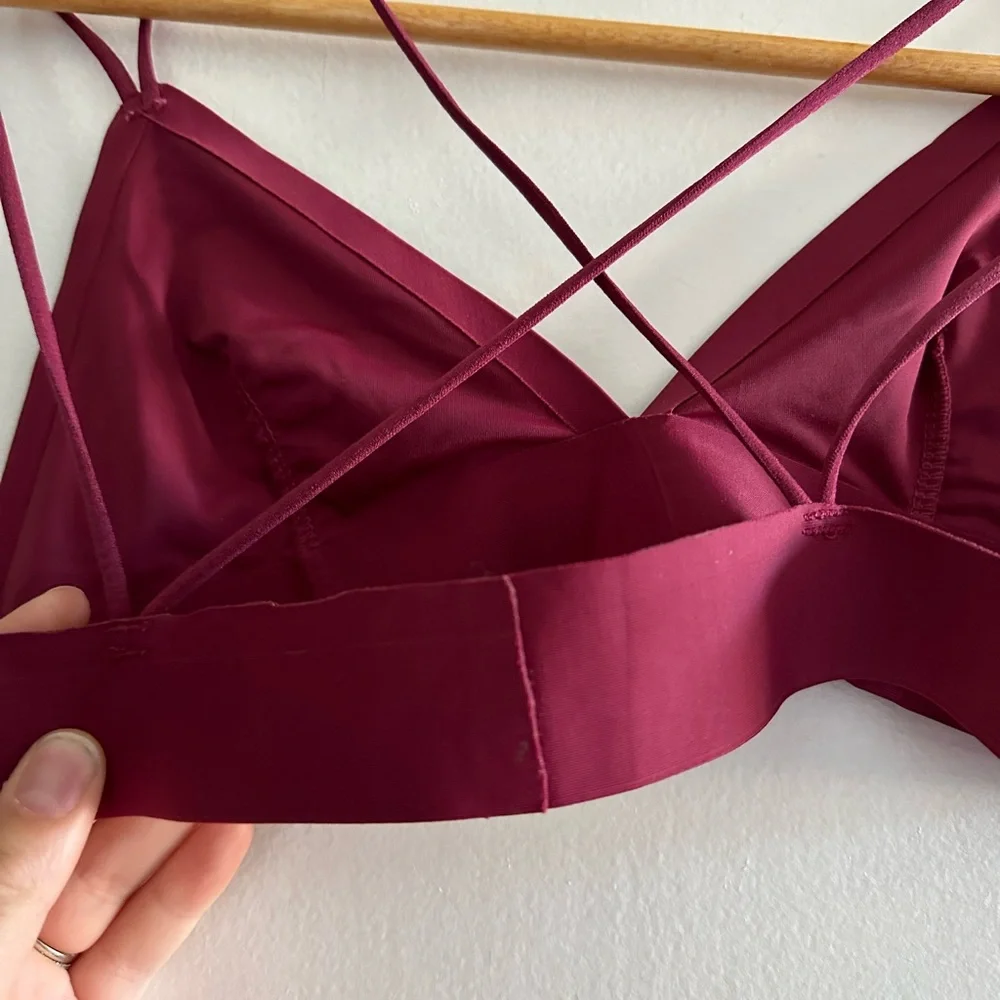 Urban Outfitters Out From Under Maroon Strappy Bralette size Medium EUC - Picture 5 of 6